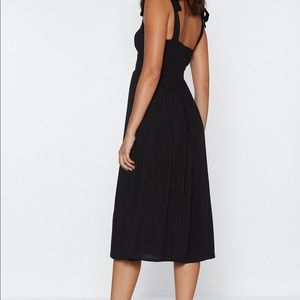 Black Midi Dress-Nasty Gal